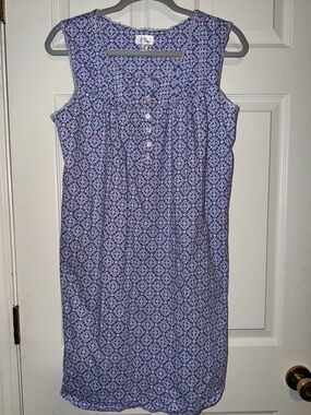 Aria Blue Floral Sleeveless‎ Nightdress
